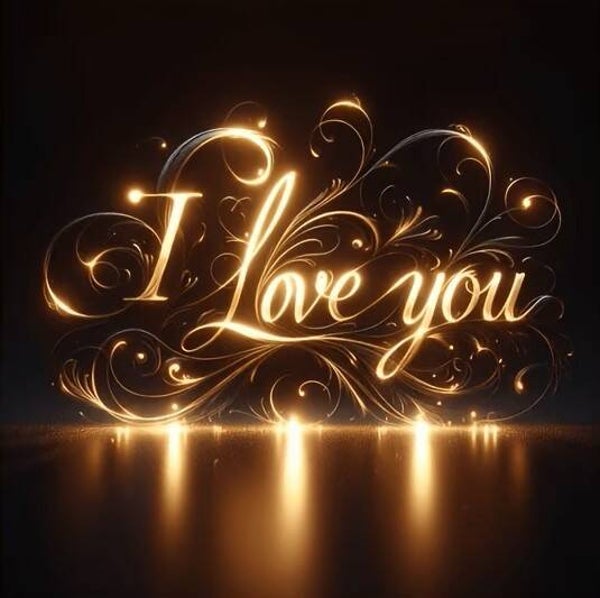 20x20cm Diamond Painting I Love You (rond) nr 525