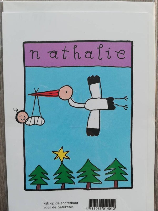 Wenskaart met naam Nathalie