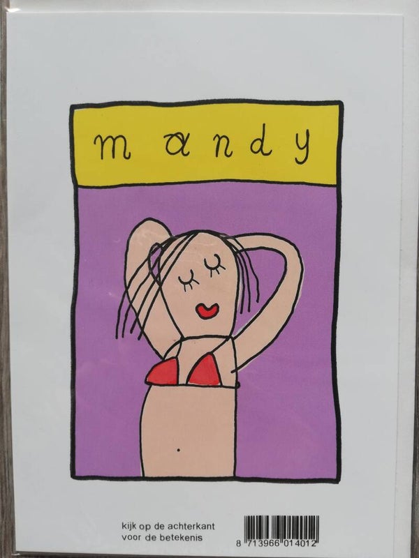 Wenskaart met naam Mandy