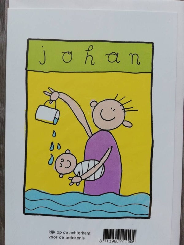 Wenskaart met naam Johan