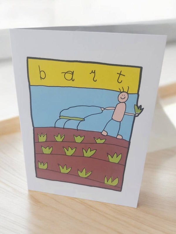 Wens kaart met naam Bart