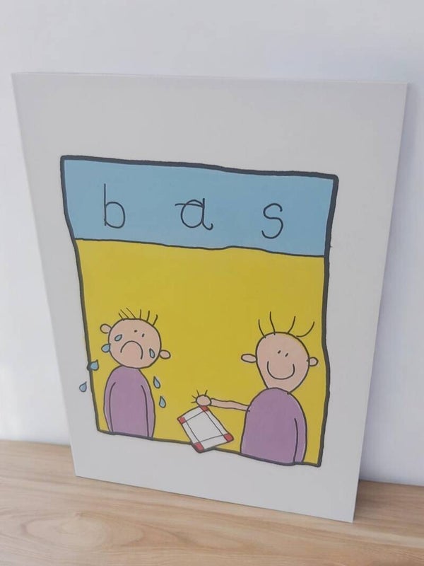 Wens kaart met naam Bas