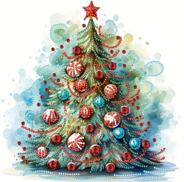 nr 338 Diamond Painting kerstboom 30x30cm