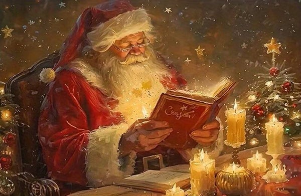 50x40cm Diamond Painting kerstman (vierkant) nr 44
