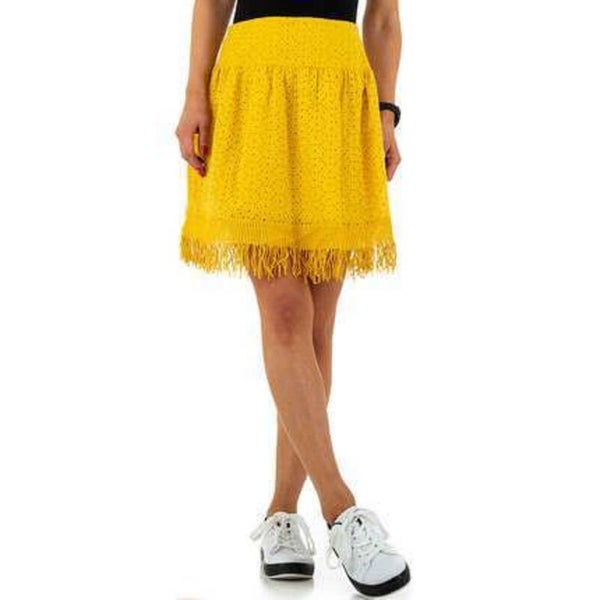 Rok geel gaatjes patroon S/M