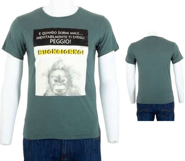 Glo-story T-shirt aap groen XL