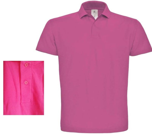 B&C Polo fuchsia roze M