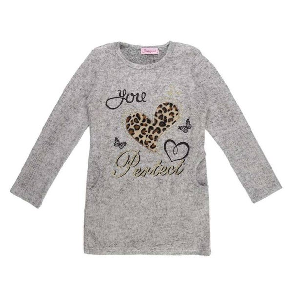 Lichtgrijze sweater-trui meisjes maat 170/176