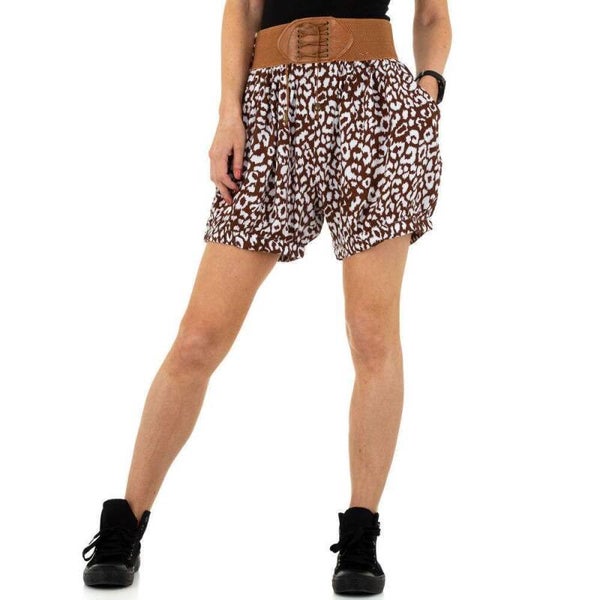 Korte broek bruin wit M/L
