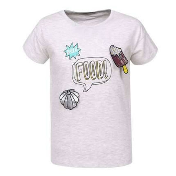 T-shirt grijs hello food 152