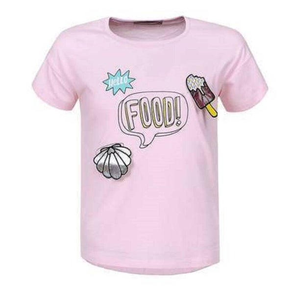 T-shirt roze hello food 158