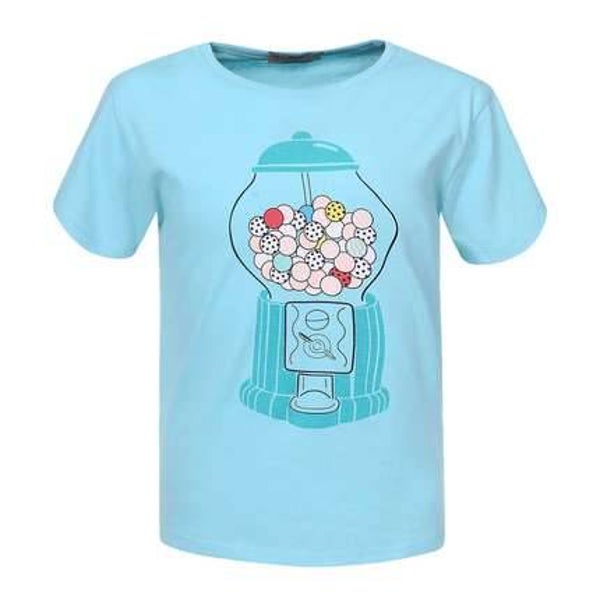 T-shirt snoepmachine turquoise 98