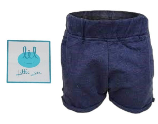 Little love kids short blauw 9-12 mnd - 74