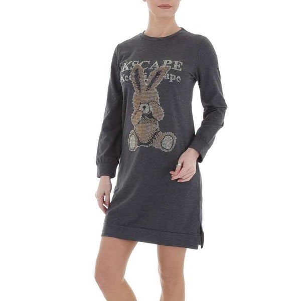 Nieuwe grijze jurk L/XL - Arino glitter konijn