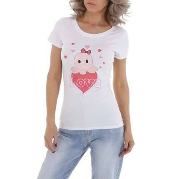 T-shirt wit octopus love L