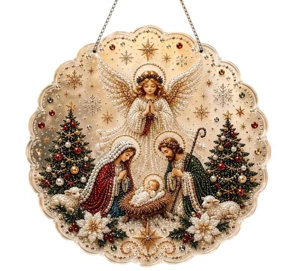 Diamond painting kerst hanger kerst kibbe nr 2265