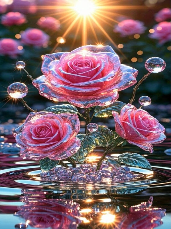 40x30cm Diamond Painting kristal rozen (vierkant) nr 157