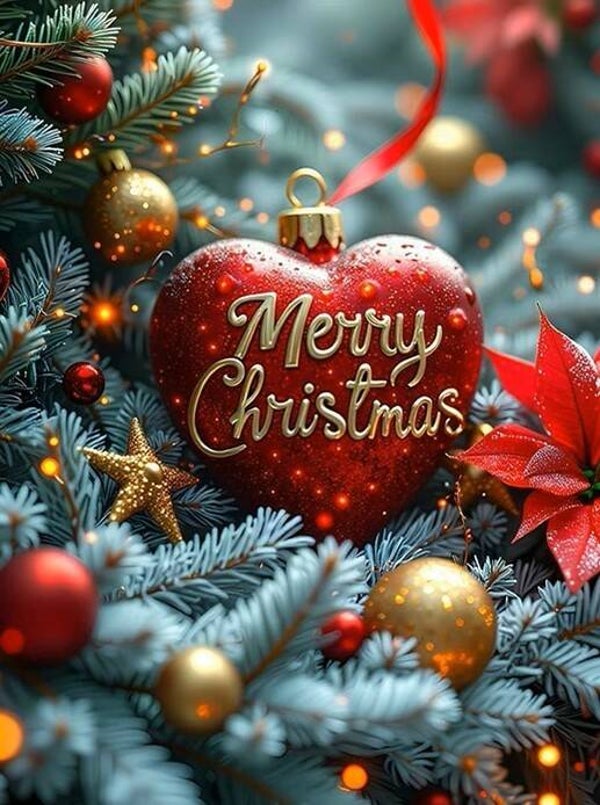 40x30cm Diamond Painting merry christmas (rond) nr 253