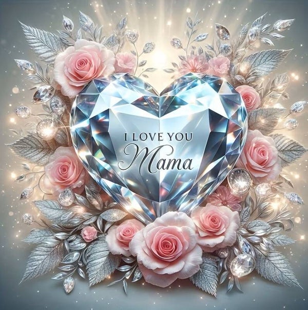 30x30cm Diamond Painting tekst i love you mom nr 307