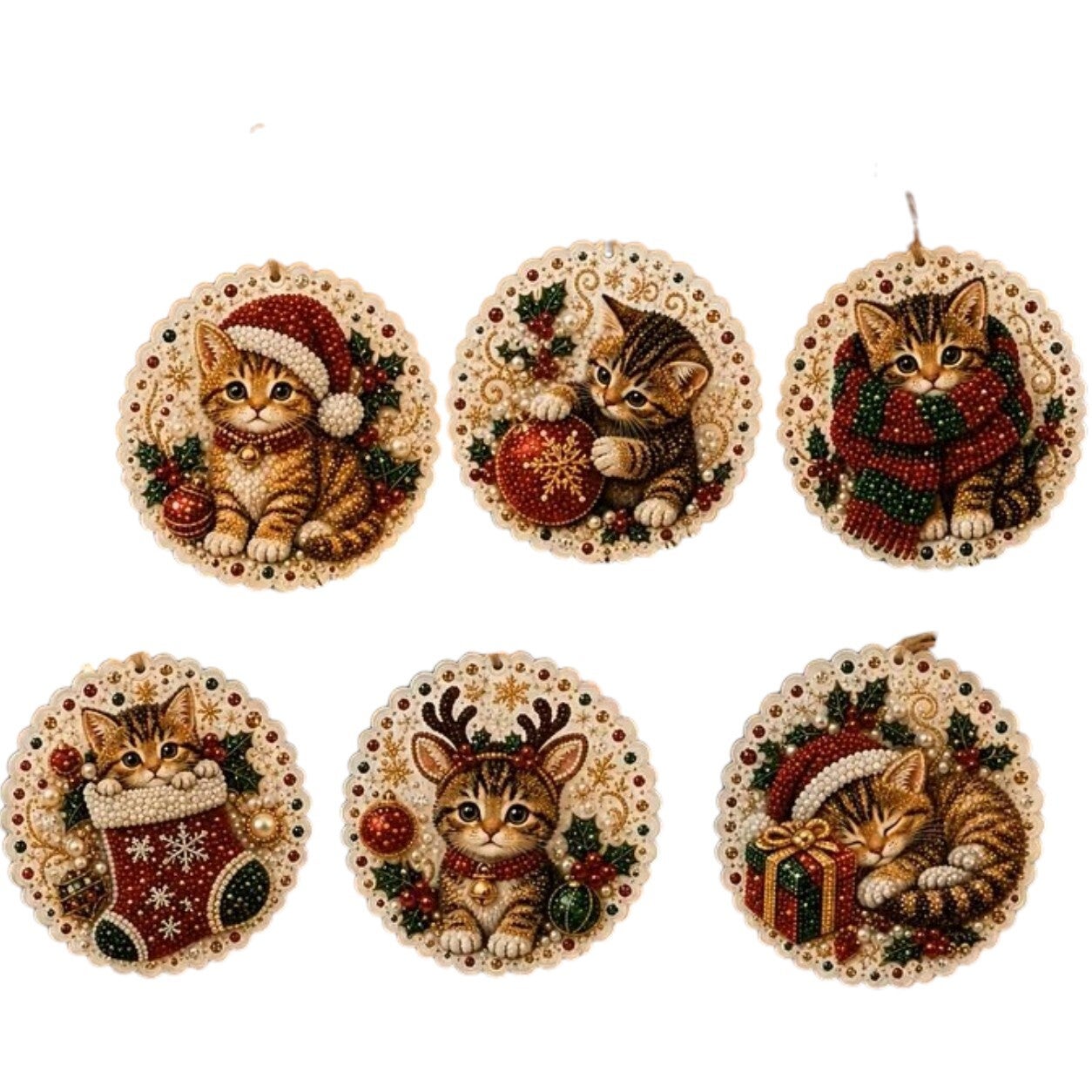 Diamond painting hangers set van 6 stuks nr 2118