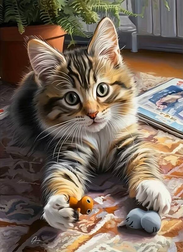 40x30cm Diamond Painting poes nr 685