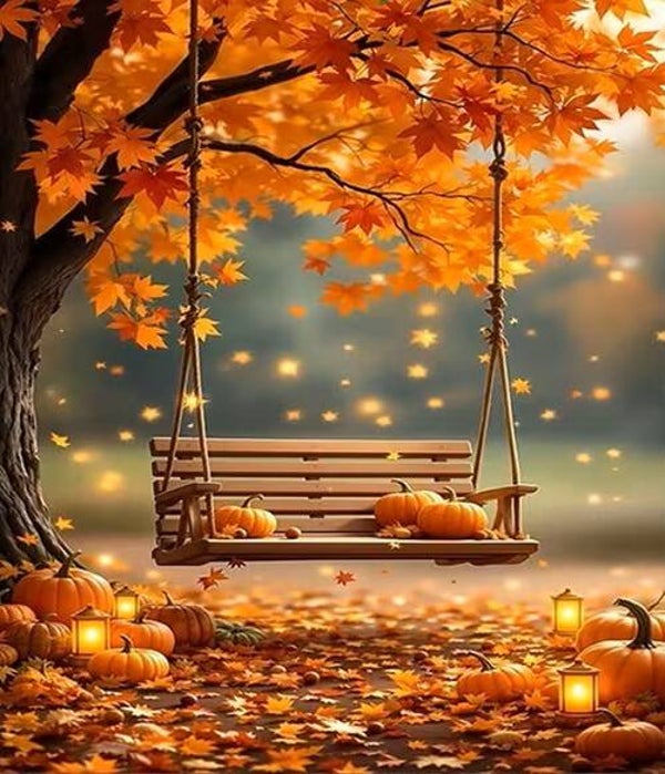 25x20cm Diamond Painting herfst pompoenen nr 469