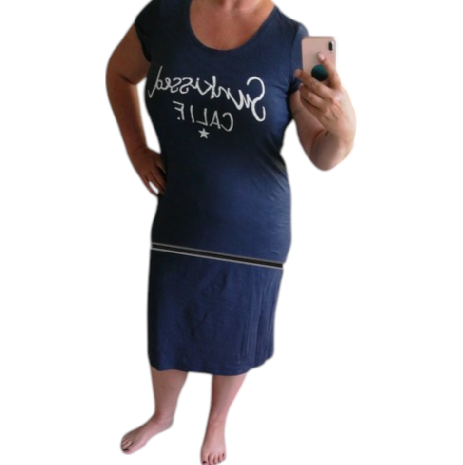 Jurk Sunkissed California donkerblauw XL