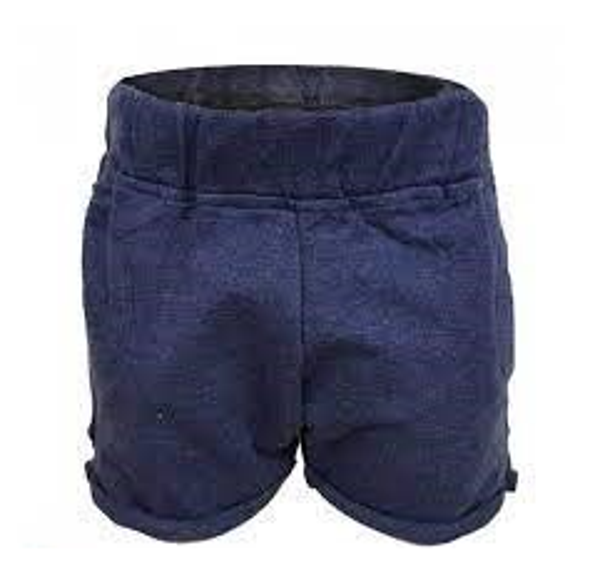 Meisjes short blauw 6-9 mnd - 68