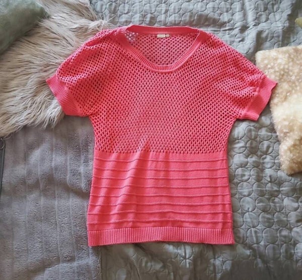 Bodyflirt gehaakte trui donker roze L/40