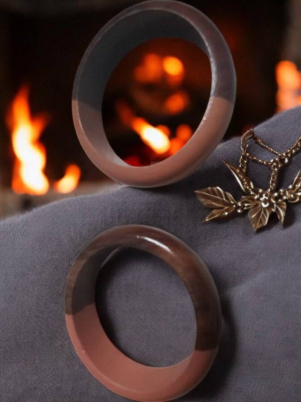 Set 2x armbanden hout