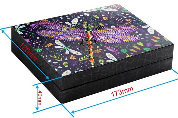 Diamond Painting sieraden doos libelle 17x12.5x4cm