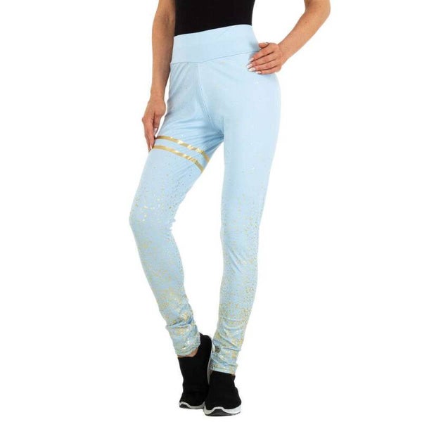 Holala lichtblauwe goud legging S/M