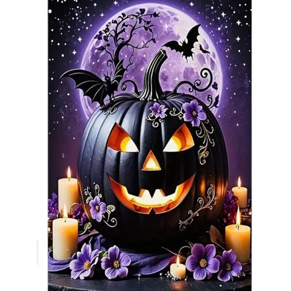 Diamond Painting set Halloween 20x30cm (ronde steentjes)
