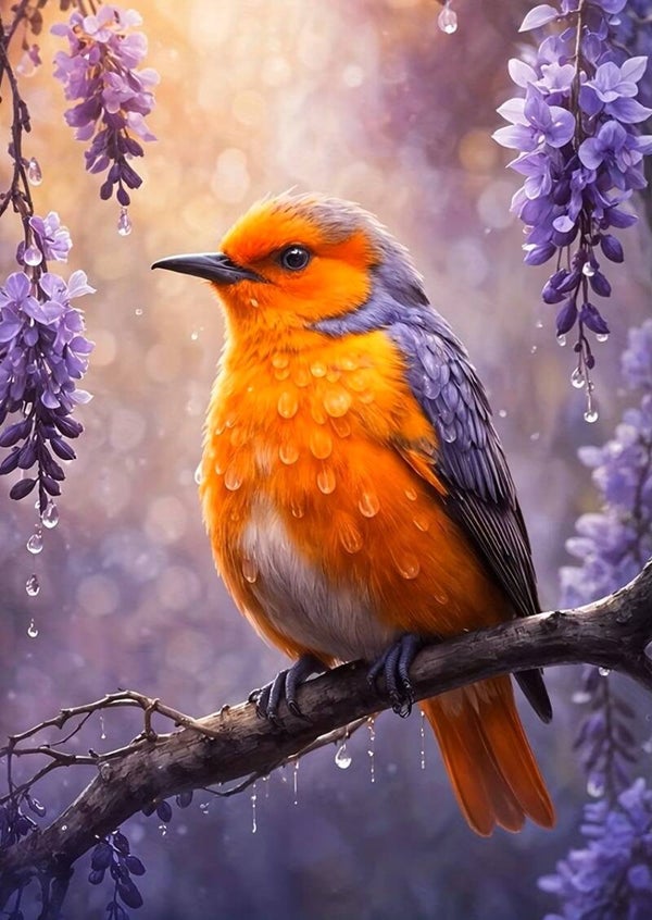 50x40cm Diamond Painting vogel (vierkant) nr 69