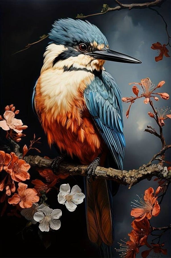 nr 401 Diamond Painting Vogel 30x20cm (rond)