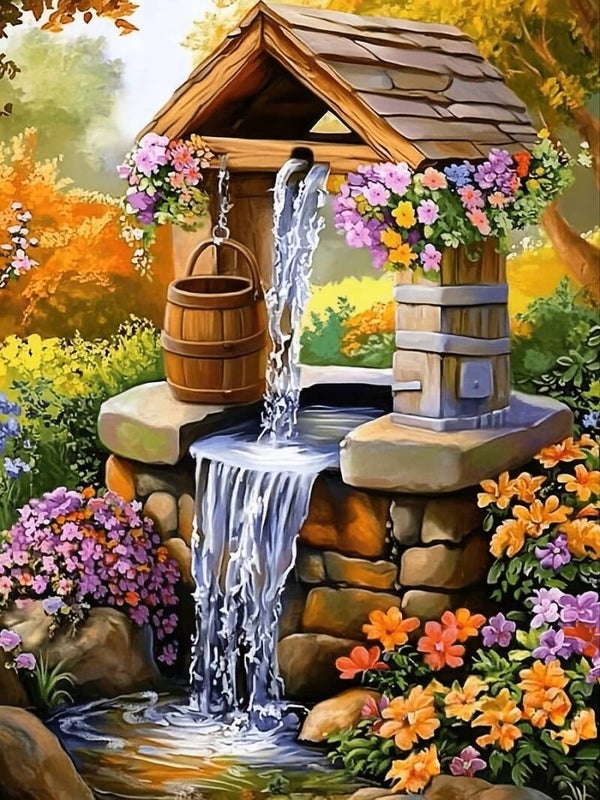 50x40cm Diamond Painting waterput (vierkant) nr 2