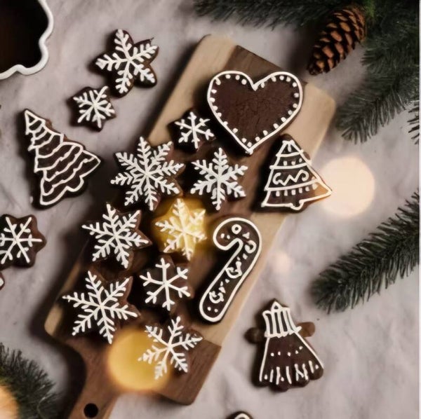 20x20cm Diamond painting kerst chocolade plank nr 818