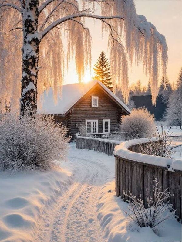 40x30cm Diamond Painting winter landschap nr 705