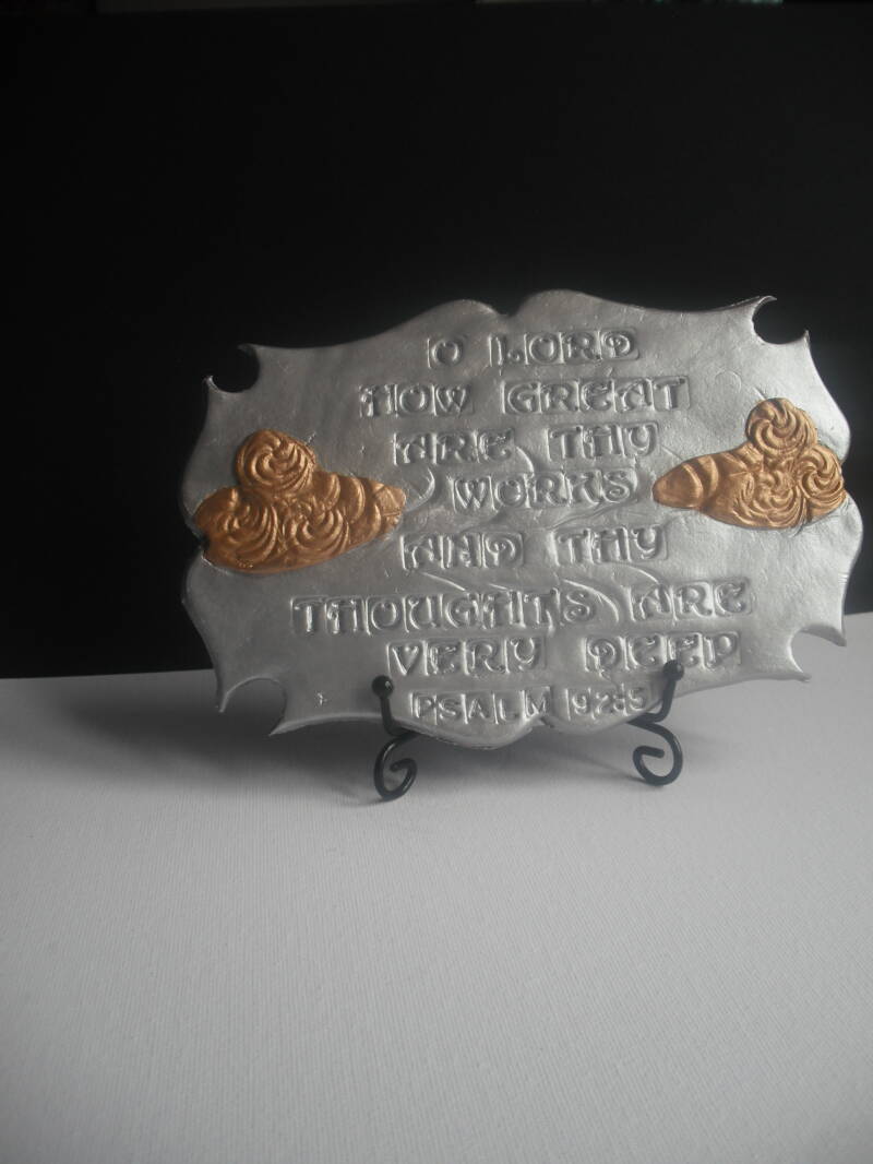 135C Clay Sculpture (O Lord, how great are thy works! and thy thoughts are very deep.) Psalm 92:5
