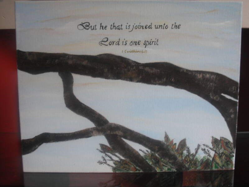 REF: 31P Canvas Painting (But he that is joined unto the Lord is one spirit.) 1 Corinthians 6:17