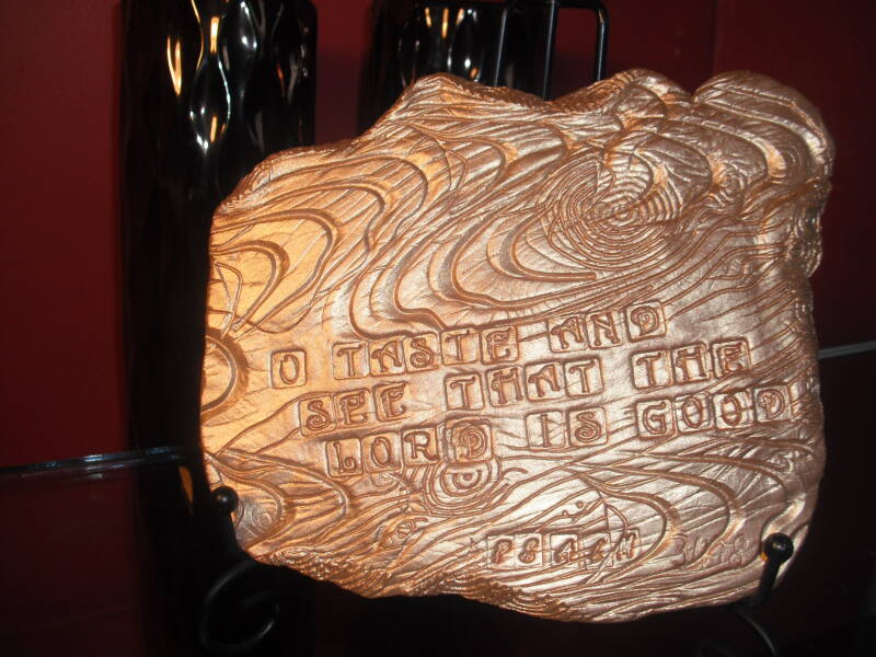 REF: 51C Clay Sculpture (O taste and see that the Lord is good) Psalm 34:8