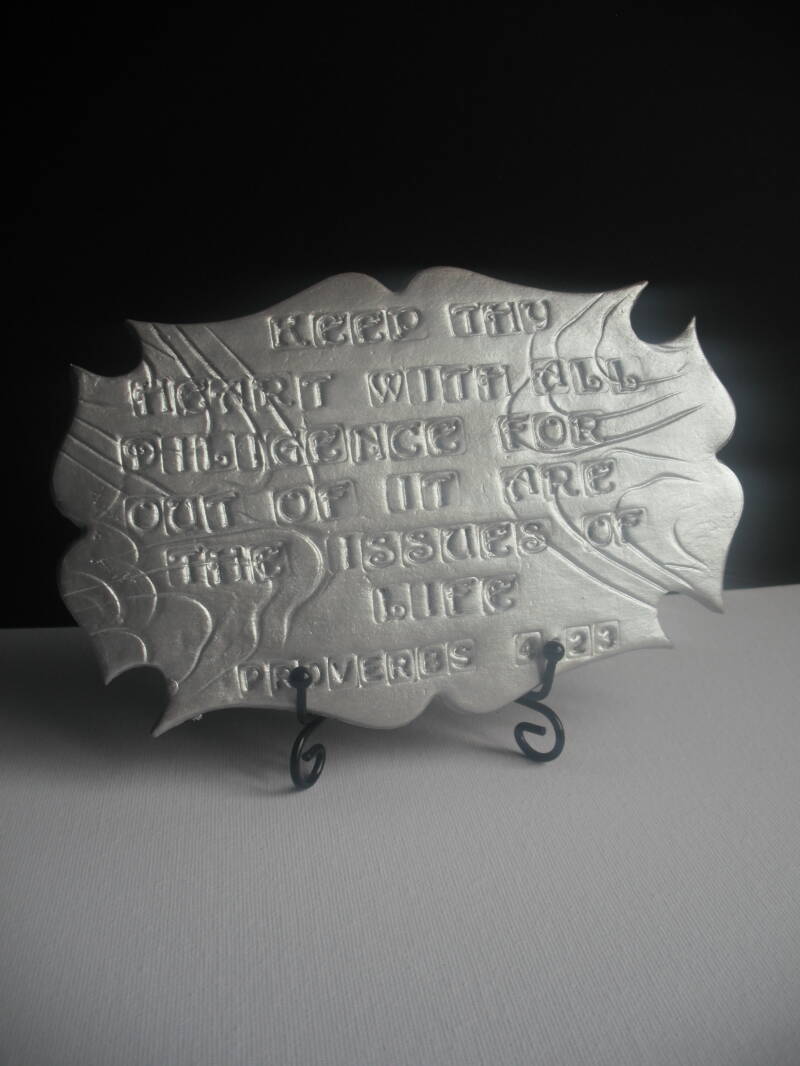125C Clay Sculpture (Keep thy heart with all diligence; for out of it are the issues of life.) Proverbs 4:23