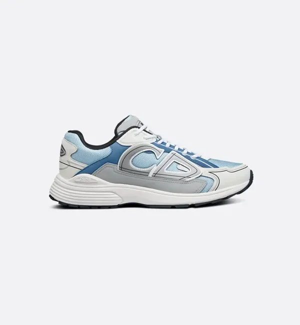 B30 Countdown-Sneaker Lichtblauwe Technische Mesh En Blauwe, Grijze En Witte Technische Stof