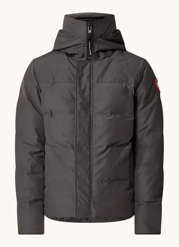 Canada Goose MacMillan Gewatteerde Parka Met Donsvulling En Capuchon Dark Grey