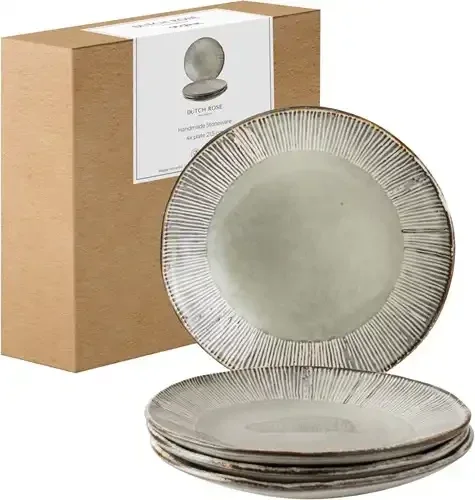 Dutch Rose,  Borden set 21,5 cm crème