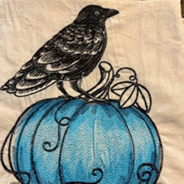Crow and Pumpkin - Tea Towel