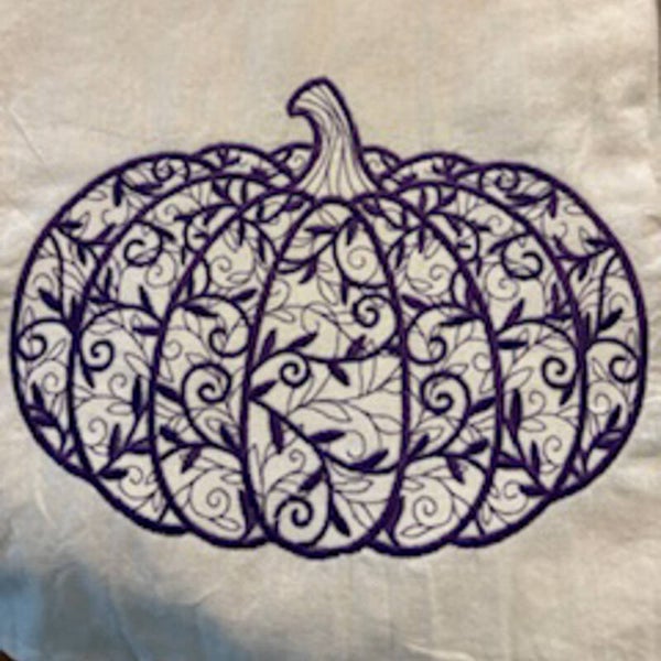 Scrolling Pumpkins - Tea Towel