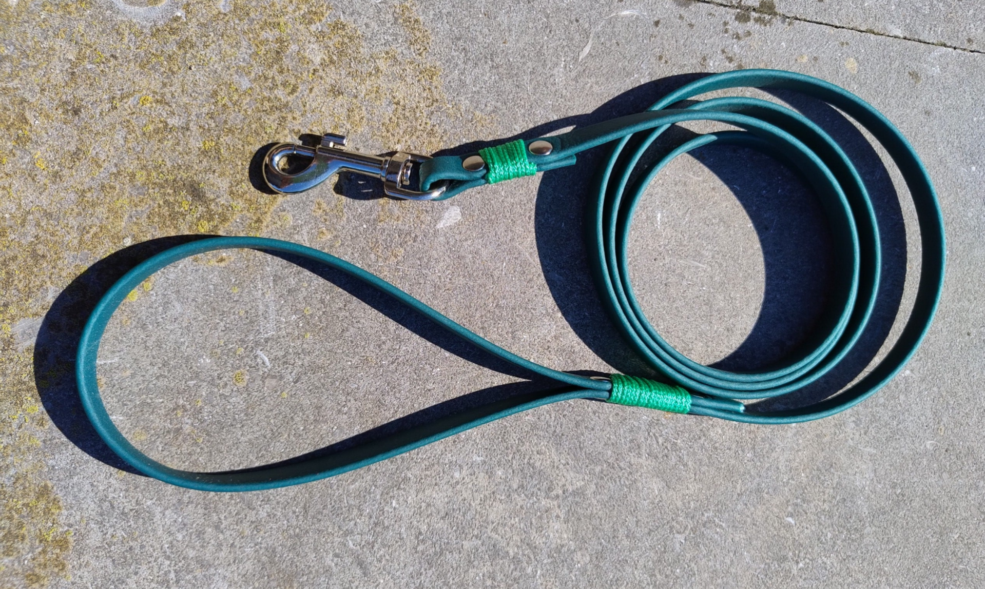 Biothane leiband donkergroen - 9mm