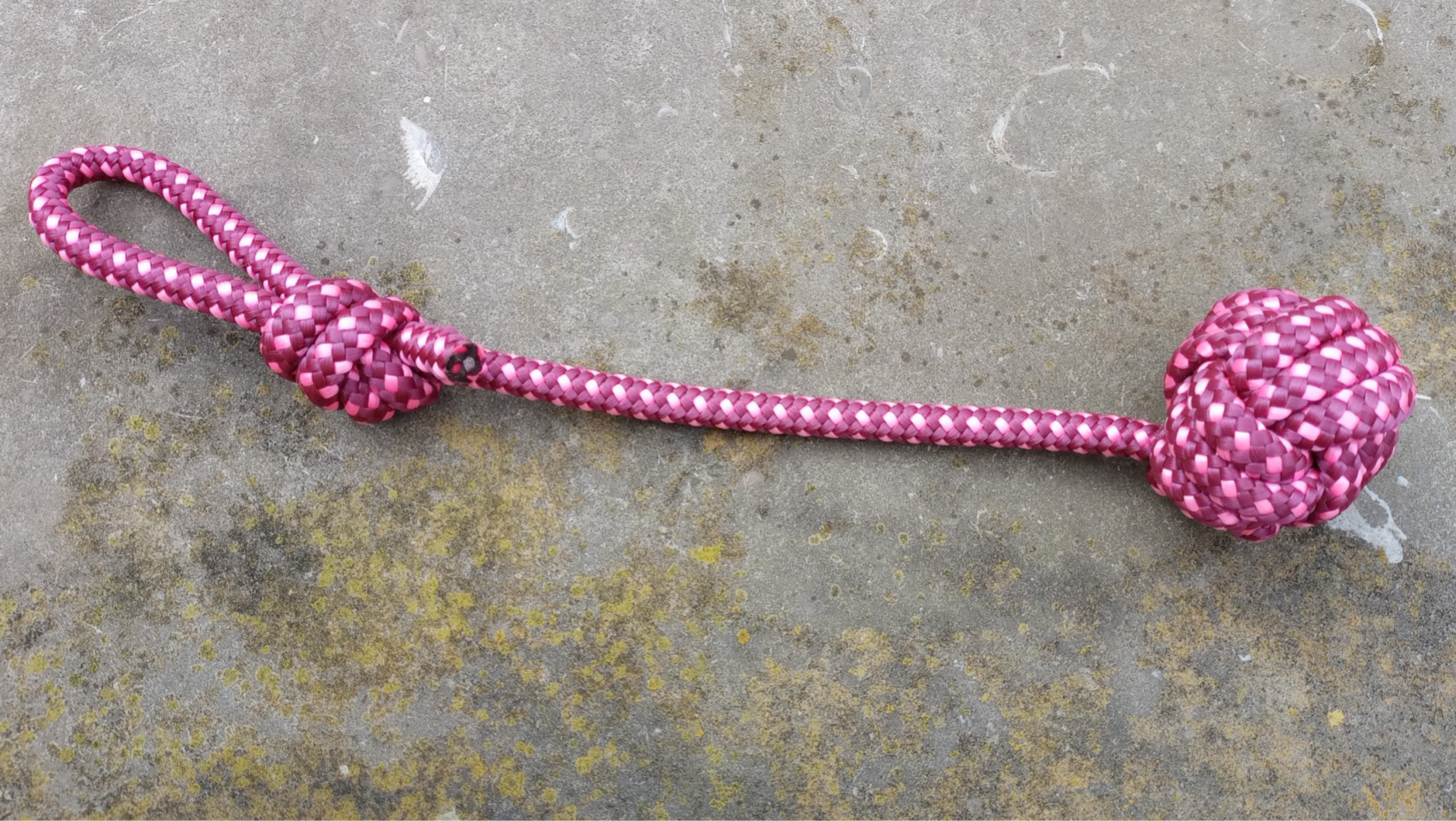 Apenvuist M - Aubergine/Neon Pink