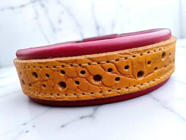 Halsband leder croco